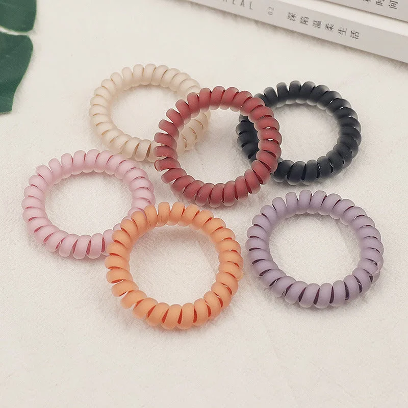 Wholesale Morandi Semi Transparent Matte TPU Hair Scrunchies