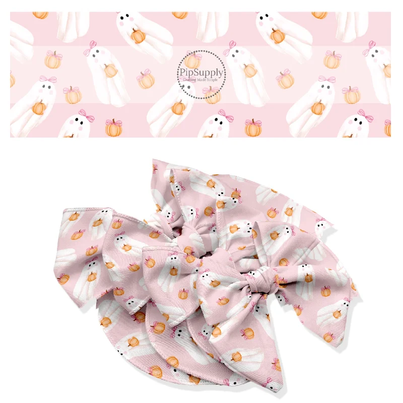 Ghosts with Bows Hair Bow Strips