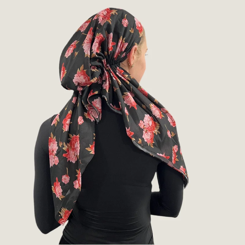 Rosy Peony Dream Pre-Tied Scarf