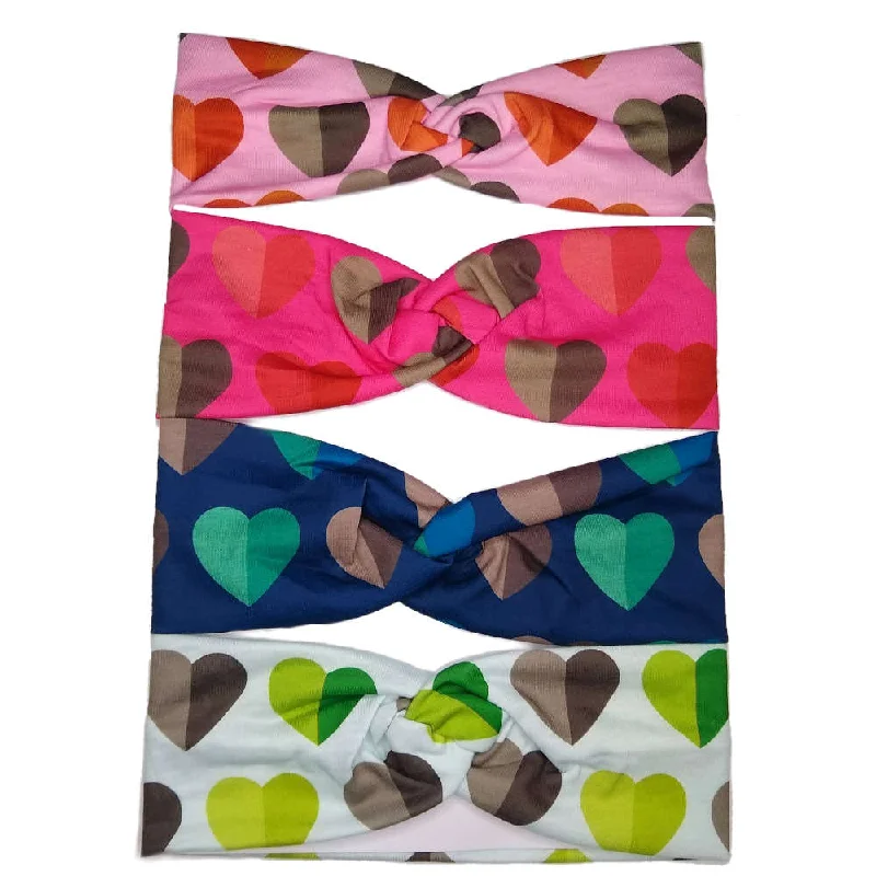 Heart Print Turban Twist Headbands // CLEARANCE