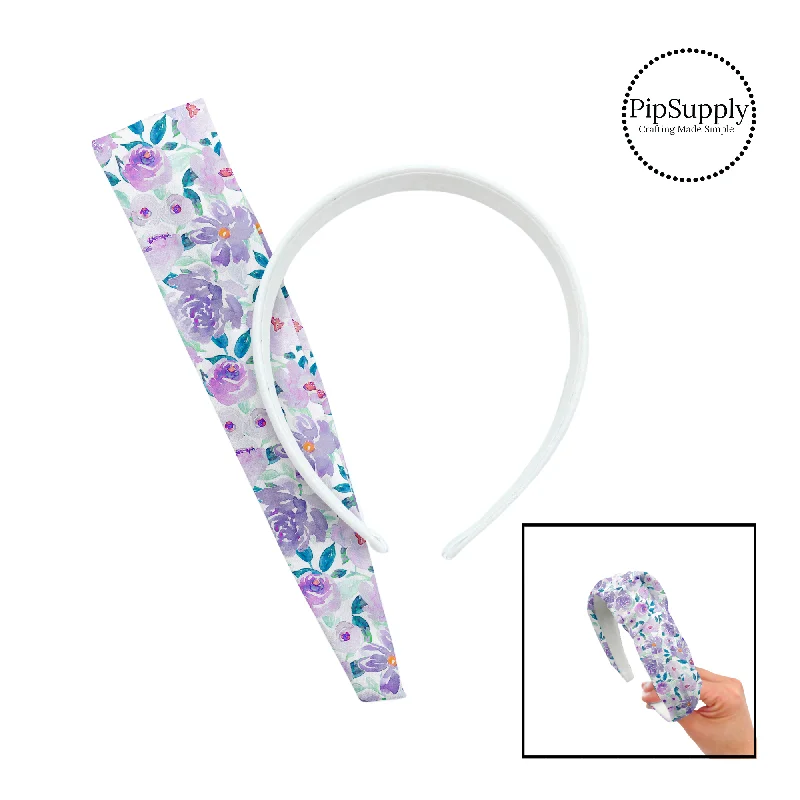 Purple Multi Floral DIY Knotted Headband Kit