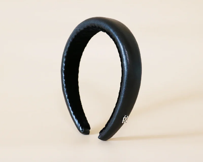 OG Headband Eco Black Leather No Studs