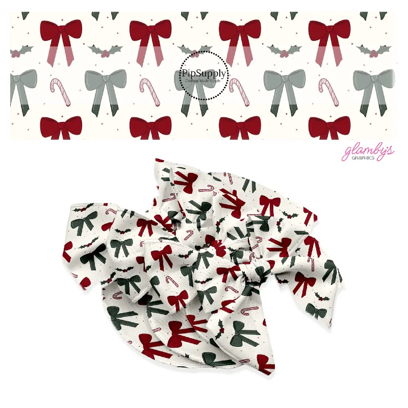 Mixed Christmas Coquette Hair Bow Strips