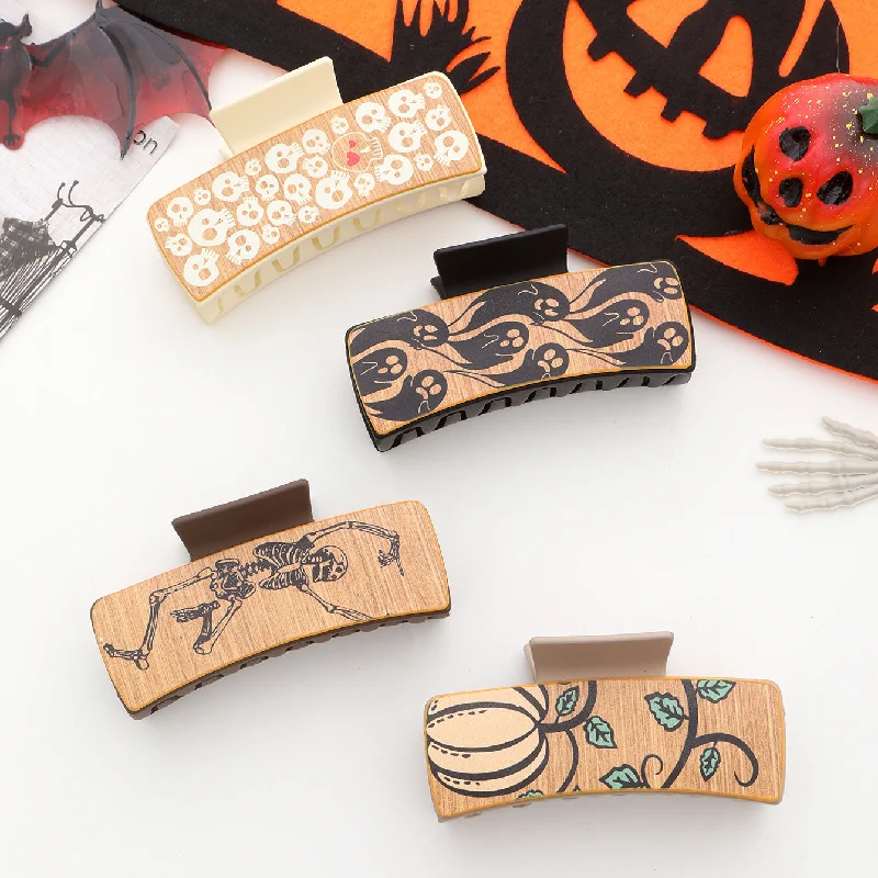 Wholesale Skull Pumpkin Leather Hair Clip