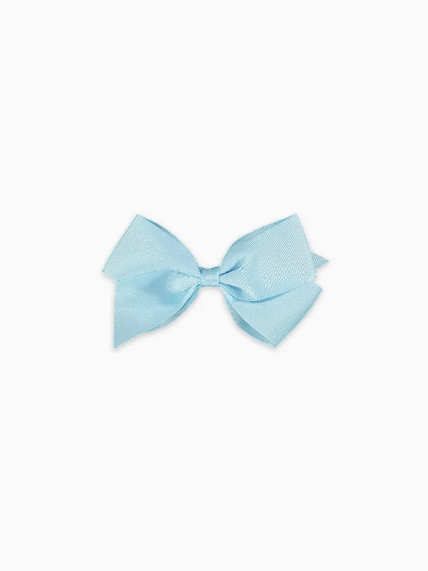 Baby Blue Big Bow Girl Clip