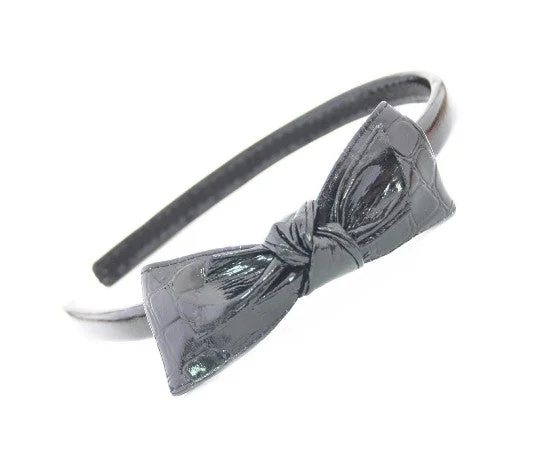 2-tone Wide Headband with Bow 4541