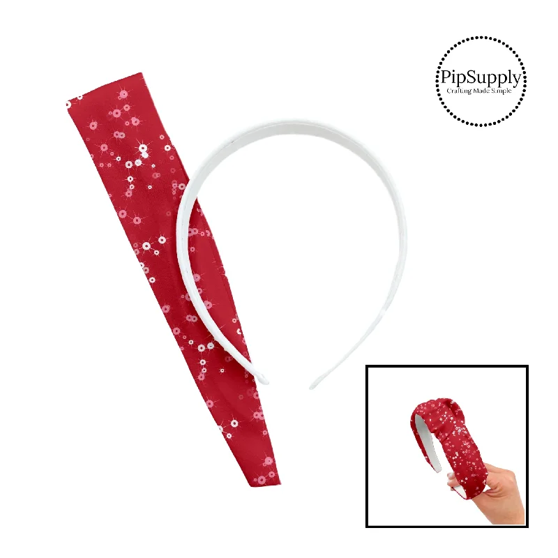 Berry Red Sequins DIY Knotted Headband Kit