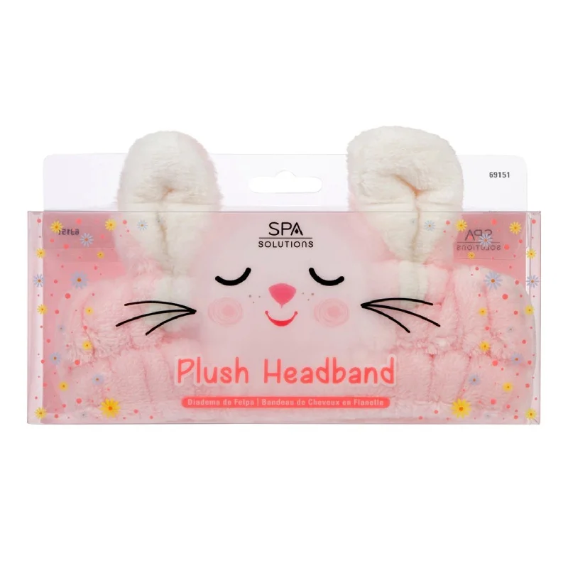 SPA Solutions Plush Headband Pink Bunny