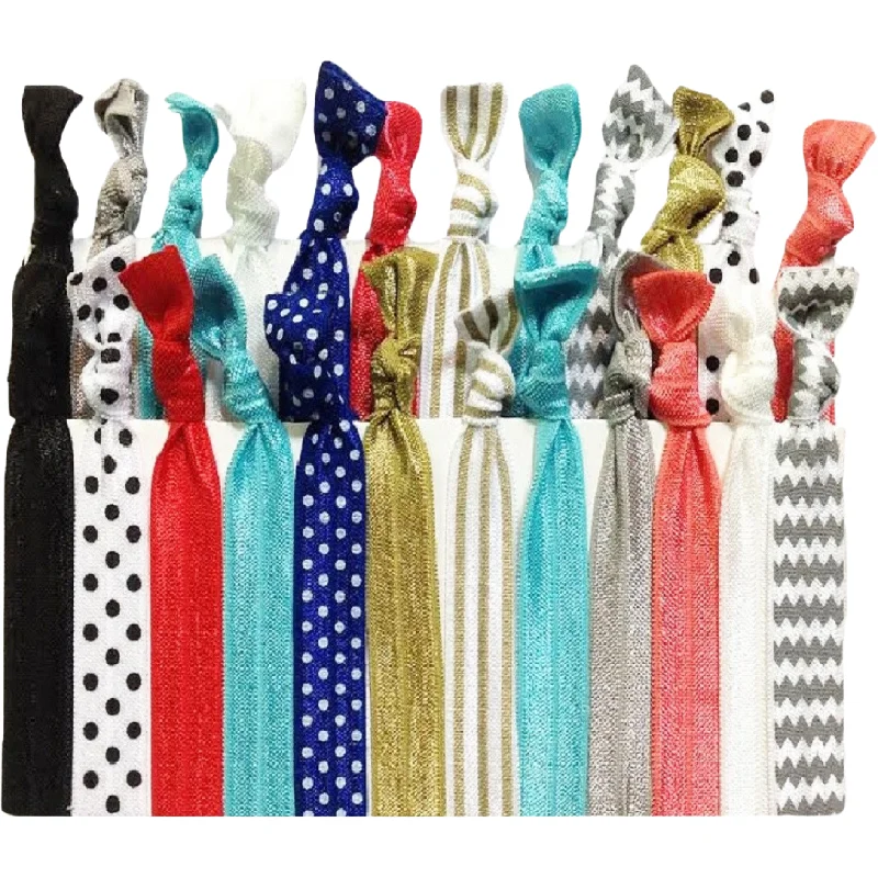 Premium Ribbon Hair Ties - 25 Pack