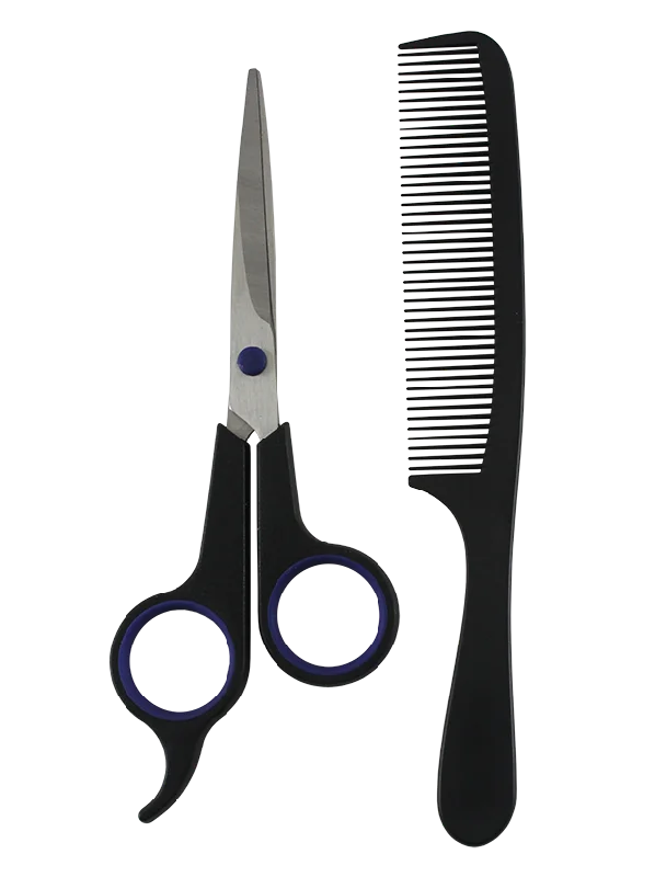 BARBER SCISSORS WITH COMB