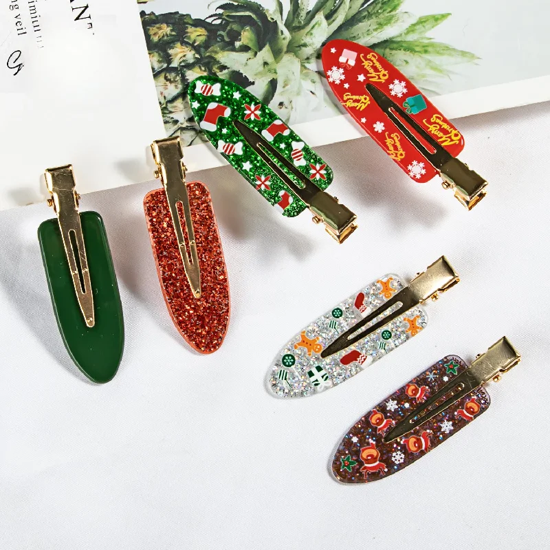 Wholesale Christmas Acrylic Hair Clips