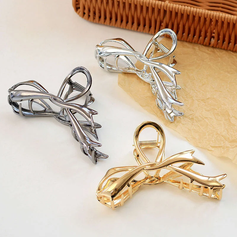 Wholesale Fashion Simple Butterfly Combination Gold Clip