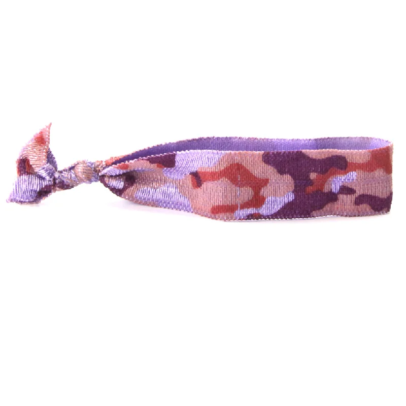 Purple Camo Hair Tie