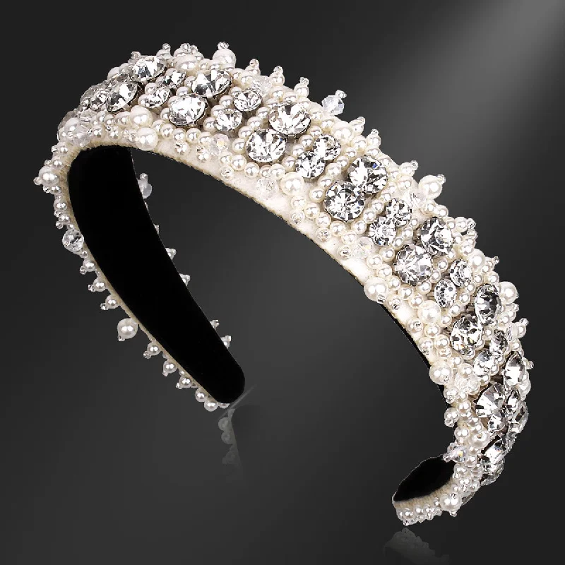 Wholesale Fashionable Diamond and Pearl Hairbands