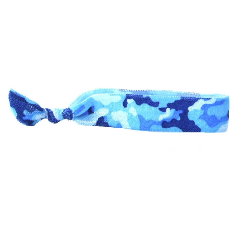 Blue Camo Hair Tie