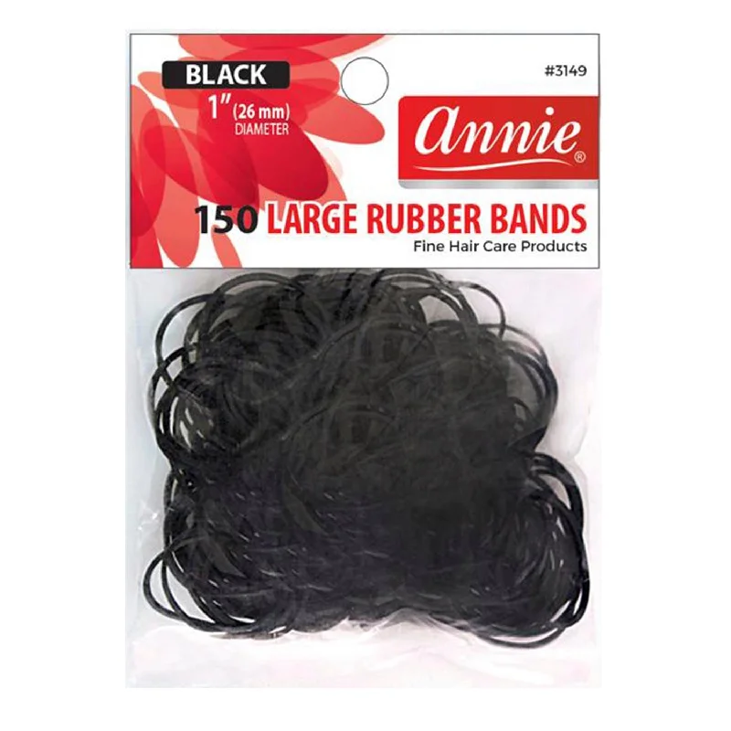 Annie Large Rubber Bands Black 1" 150pcs