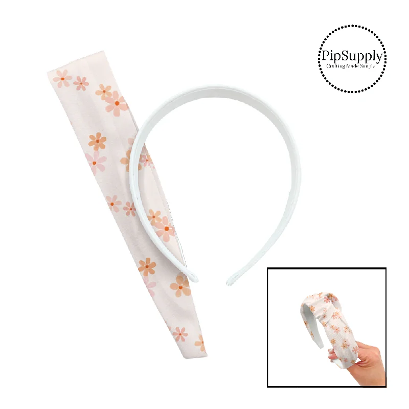 Daisy Patches on Cream DIY Knotted Headband Kit