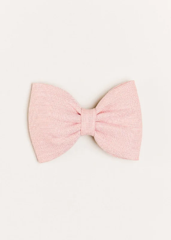 Plain Medium Bow Clip in Pink