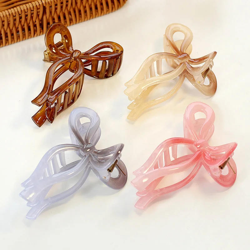 Wholesale Bow Hair Updo Gradient Color Shark Clip