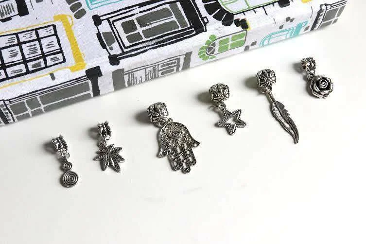 CATFACE SILVER QUEEN HAIR CHARMS DREAD LOC BEADS