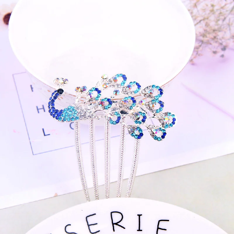 Wholesale Rhinestone Comb Alloy Full Diamond Bridal Hair Comb