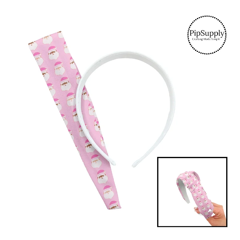 Bubble Pink Santas DIY Knotted Headband Kit