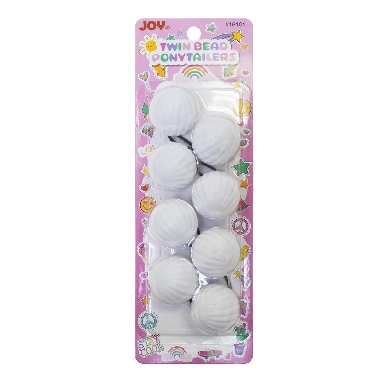 Joy Twin Beads Ponytailers 40mm 4ct