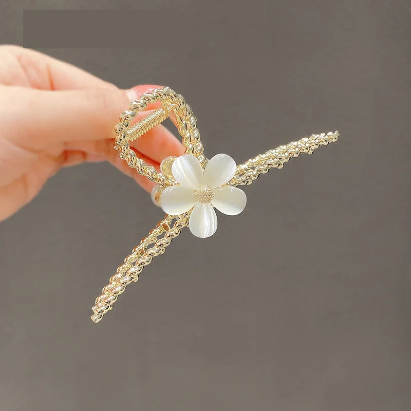 Wholesale Clip Headdress Opal Flower Shark Alloy Clip Hairpin