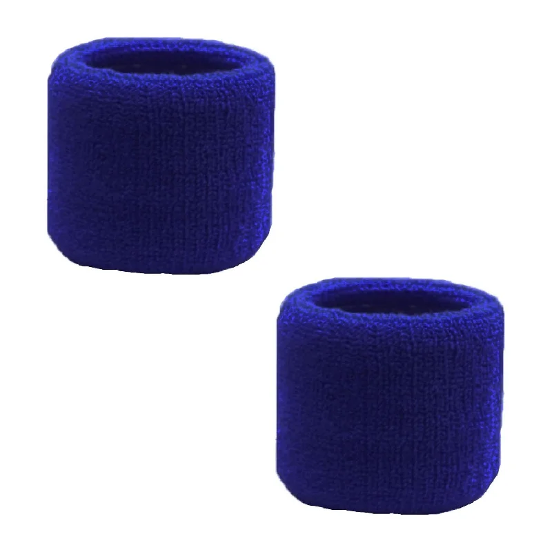 Blue Wrist Sweatbands - 2 Pack