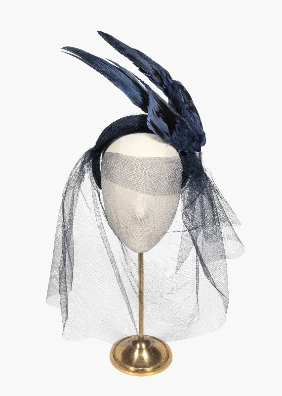 Jennifer Behr x New York Vintage Josephine Headpiece -- Sapphire