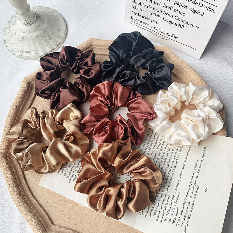 Wholesale Solid Color Fabric Large Intestine Hair Tie