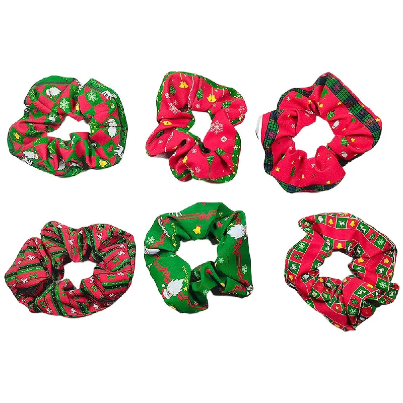 Wholesale Christmas Large Intestine Fabric Hair Ties