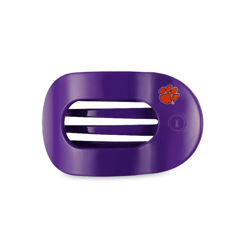 Clemson University Medium Flat Round Hair Clip