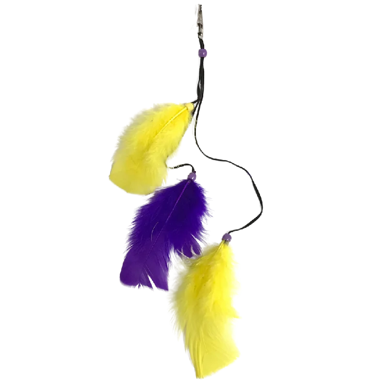 Purple and Gold Feather Hair Clip (Dozen)