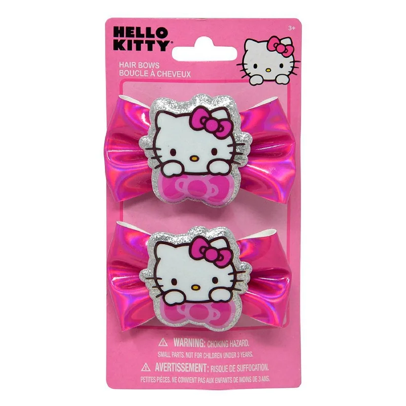 Hello Kitty Pink Hair Bow Clips 2pcs