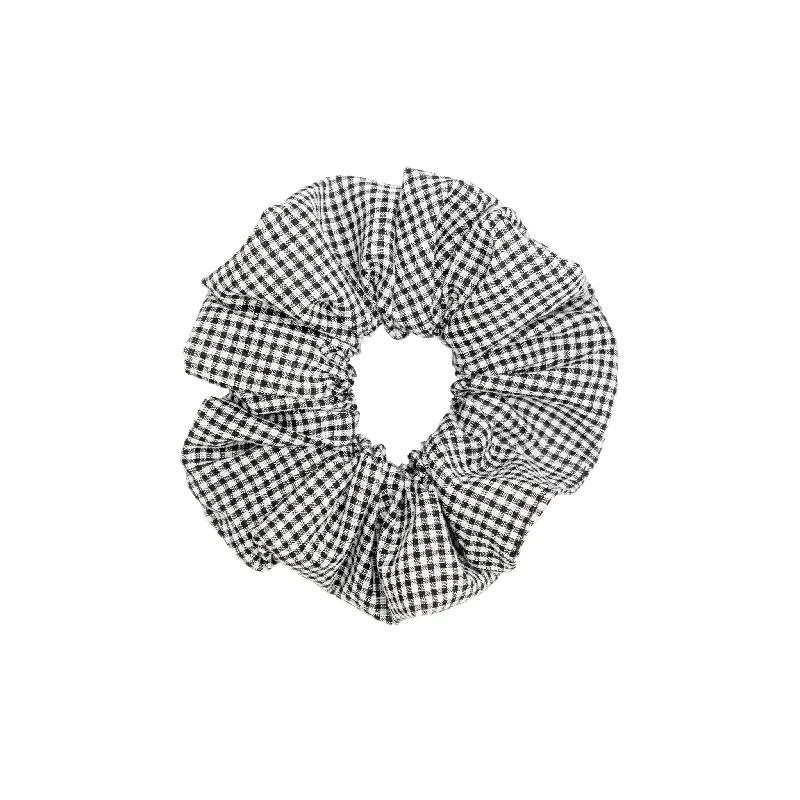 Picnic Scrunchie in Black & White Gingham