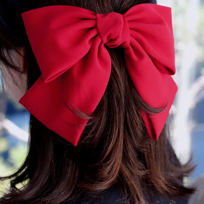 Wholesale Large Bow Silk Hair Clips