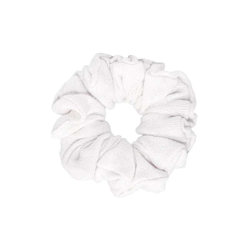 Pointelle Scrunchie in Powder