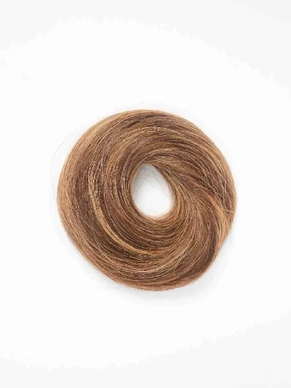 Human Hair Donut Scrunchie Ash Highlights | Small