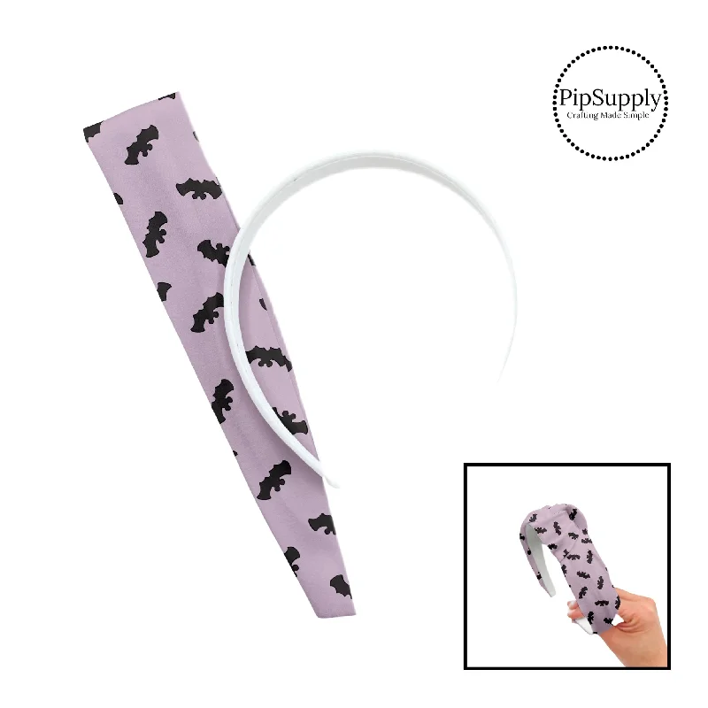 Mouse Bats on Lilac DIY Knotted Headband Kit