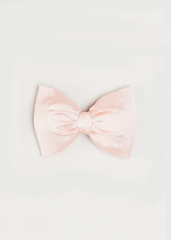 Silk Small Bow Clip in Pink