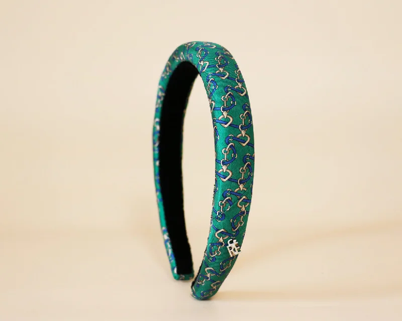 Slender Headband Green Blue No Studs