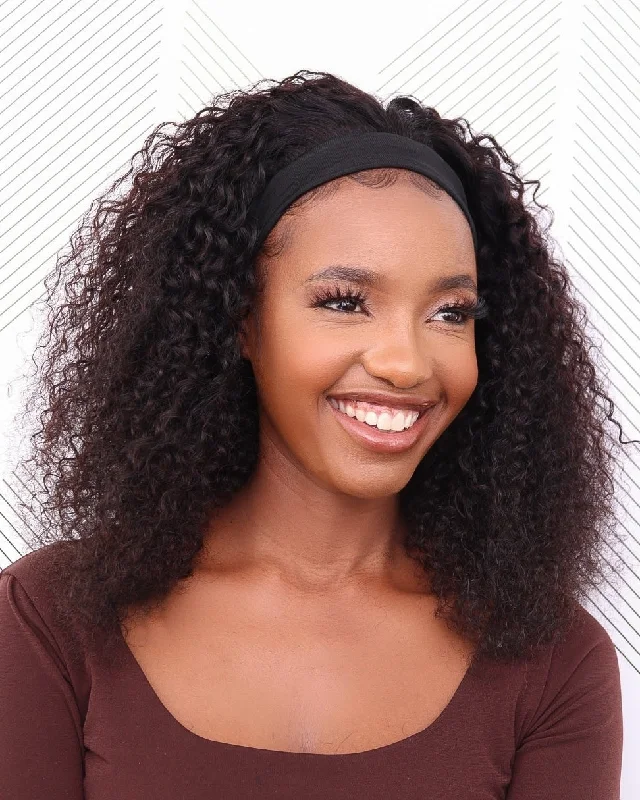 Brazilian Headband Wig - Jerry Curl - 12"