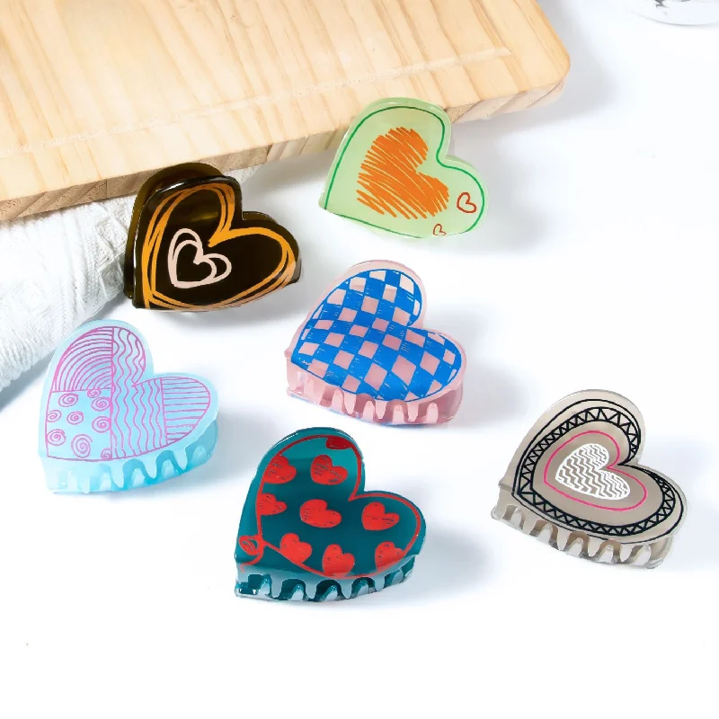 Wholesale Valentine's Day 6cm Love Hair Clips