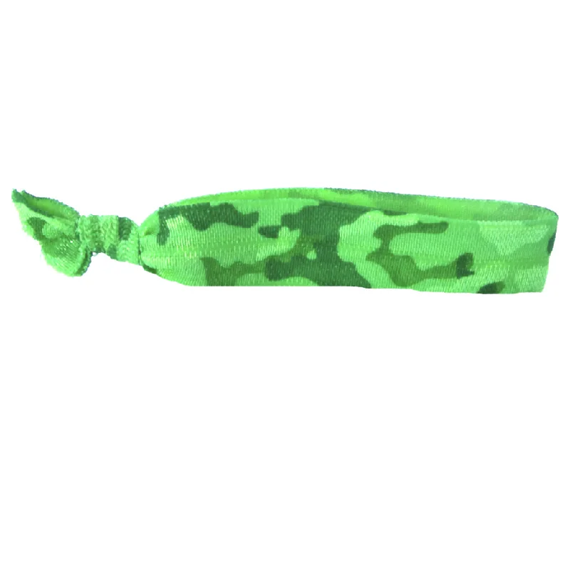 Lime Camo Hair Tie