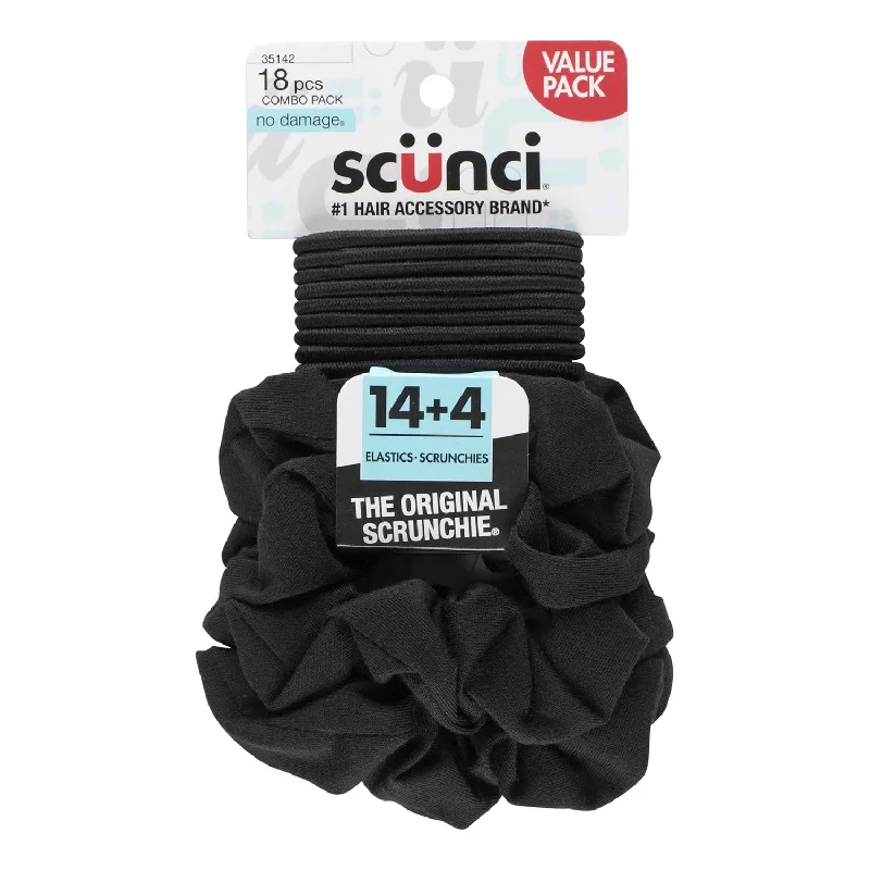 Scunci Elastics & Scrunchies Combo Pack 18pcs