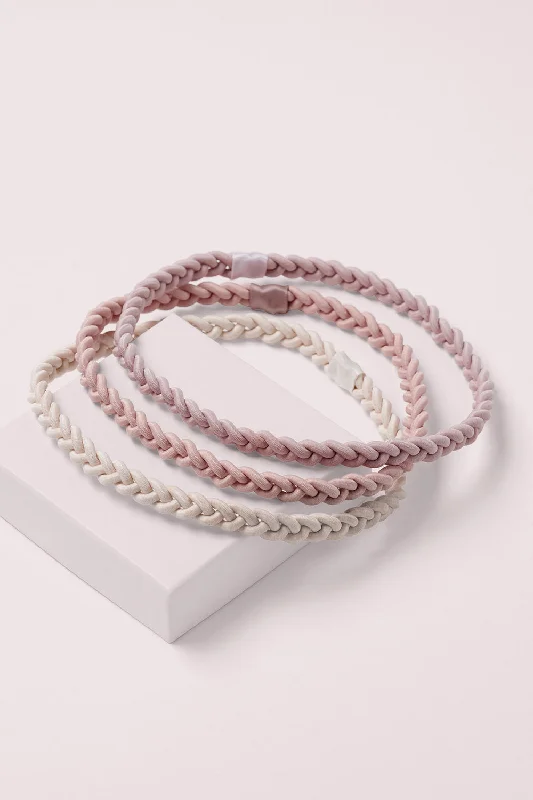 Salutation Bands Slim Braided Headband Set