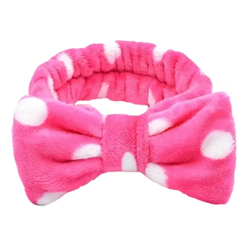 Dot Bowknot Elastic Spa Headband