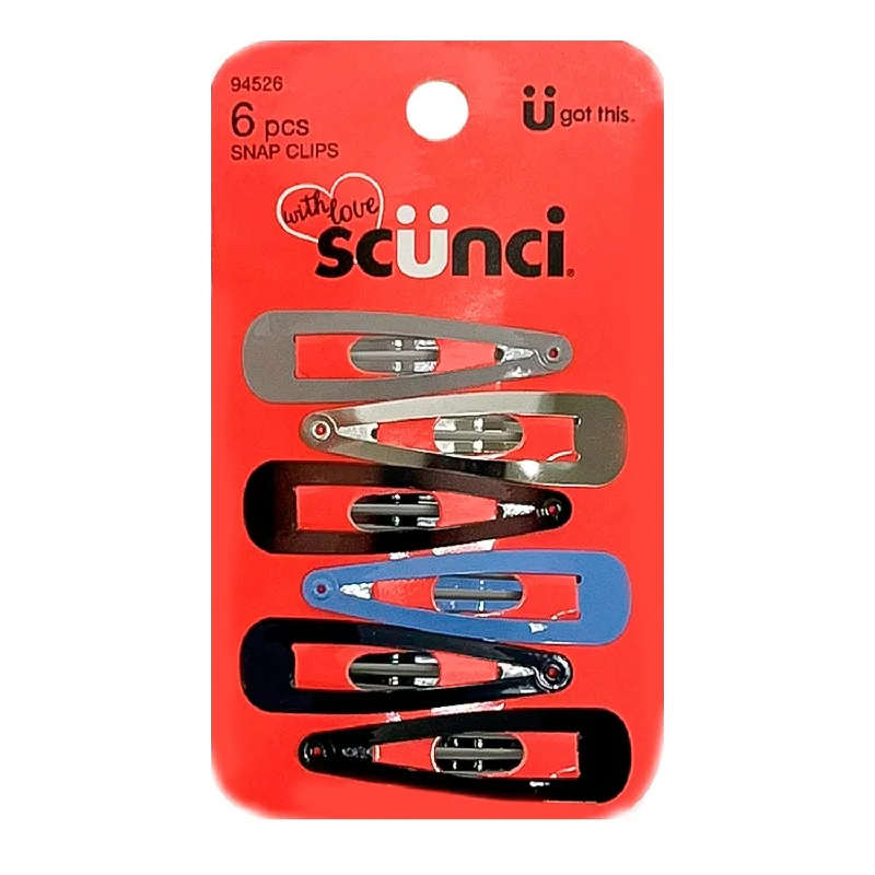 Scunci Snap Clips 6pcs