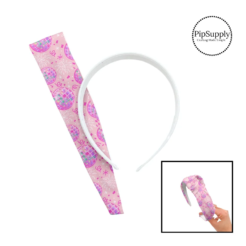 Pink Disco Party DIY Knotted Headband Kit